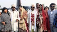 বাবার স্বপ্ন পূরণে হেলিকপ্টারে করে নববধূ আনলেন প্রবাসী দুই ভাই
