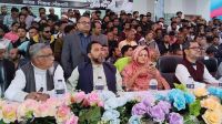 জয় বাংলা-জয় বঙ্গবন্ধু স্লোগানে ধানের শীষে ভোট চাইলেন আ.লীগ নেতারা