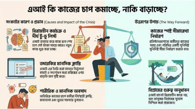 এআই ব্যবহার করে কাজ সহজ হলো, নাকি বাড়ল মানসিক চাপ?