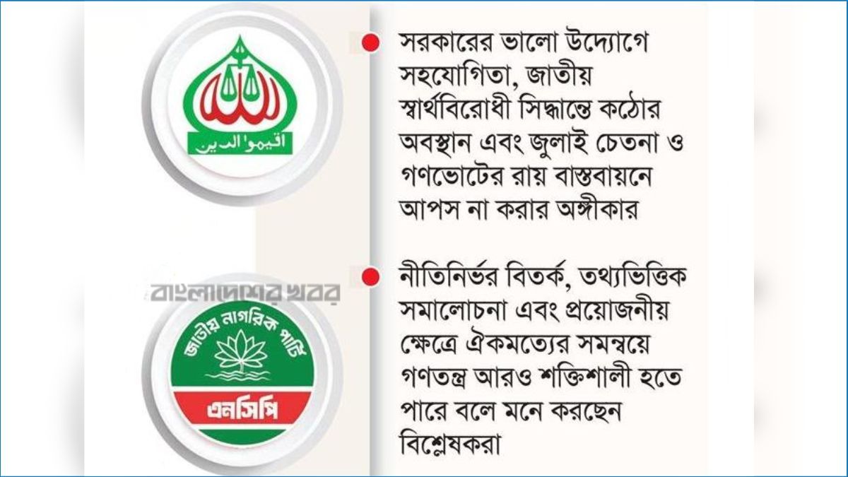 সরকারকে চাপে রাখবে জামায়াত-এনসিপি