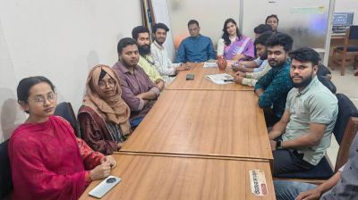 গবিসাস কার্যালয় পরিদর্শনে স্বেচ্ছাসেবক দল নেতা নাজমুল হাসান অভি