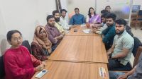 গবিসাস কার্যালয় পরিদর্শনে স্বেচ্ছাসেবক দল নেতা নাজমুল হাসান অভি