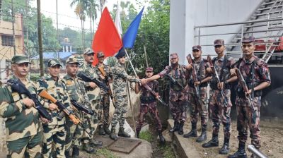 বেনাপোল সীমান্তে বিজিবি-বিএসএফের   পতাকা বৈঠক