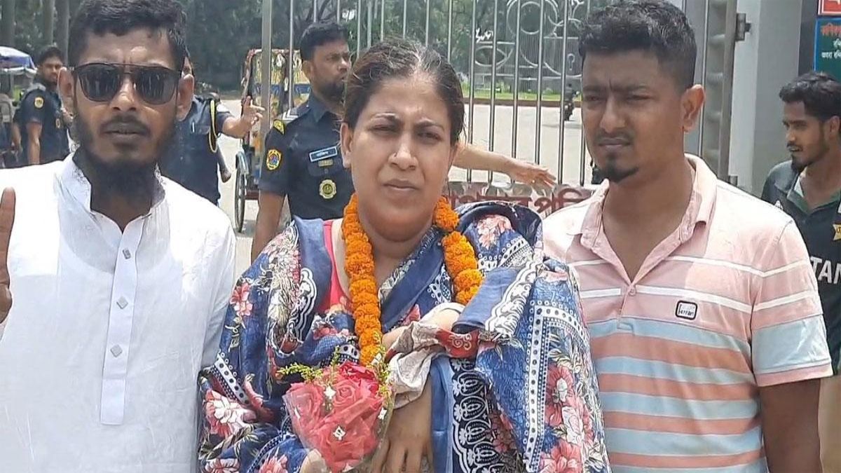 কারামুক্ত হলেন  দেড় মাসের বাচ্চাসহ যুব মহিলা লীগের সেই নেত্রী