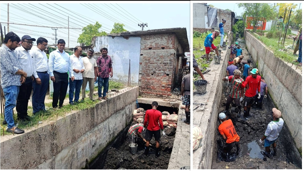 রাসিকে দীর্ঘ ২০ বছর পর ড্রেন পরিষ্কার কার্যক্রম শুরু