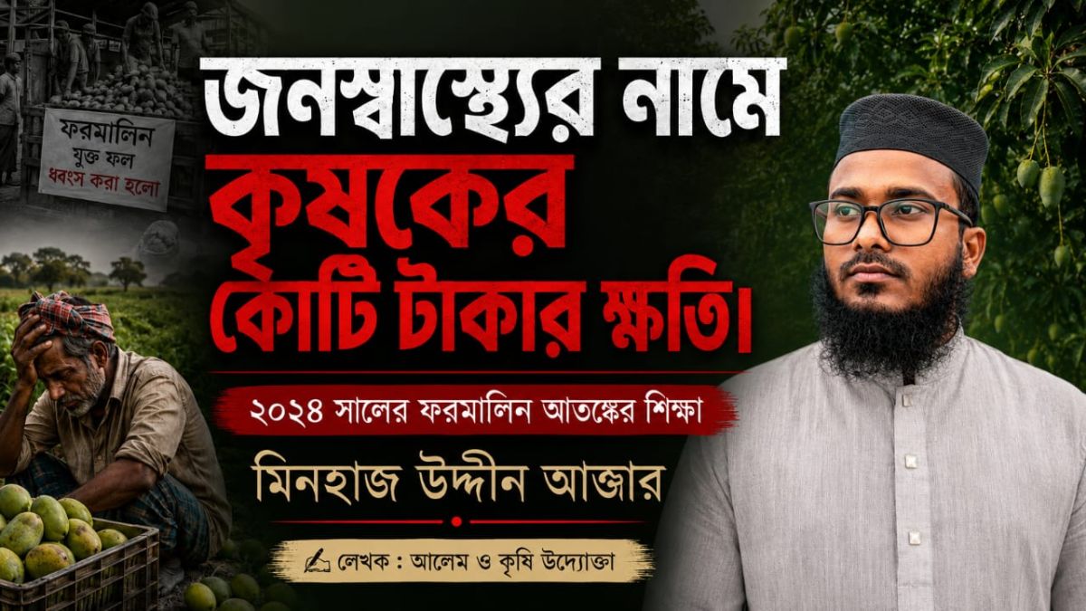 জনস্বাস্থ্যের নামে কৃষকের কোটি টাকার ক্ষতি