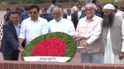 জাতীয় স্মৃতিসৌধে নবনিযুক্ত মন্ত্রী-প্রতিমন্ত্রীদের শ্রদ্ধা