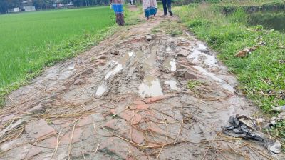 হোসেনপুরে বেহাল সড়কে   জনগণের ভোগান্তি