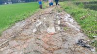 হোসেনপুরে বেহাল সড়কে   জনগণের ভোগান্তি