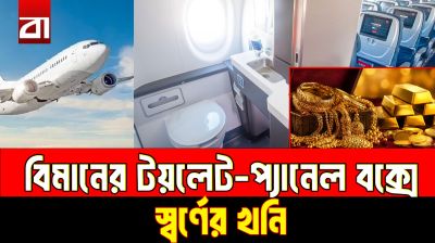 বিমানের টয়লেট-প্যানেল বক্সে নিয়মিত মেলে কোটি কোটি টাকার বার